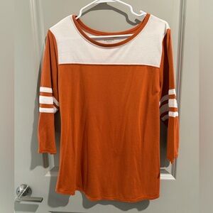 Arizona Jean Company Orange and White Women’s Top